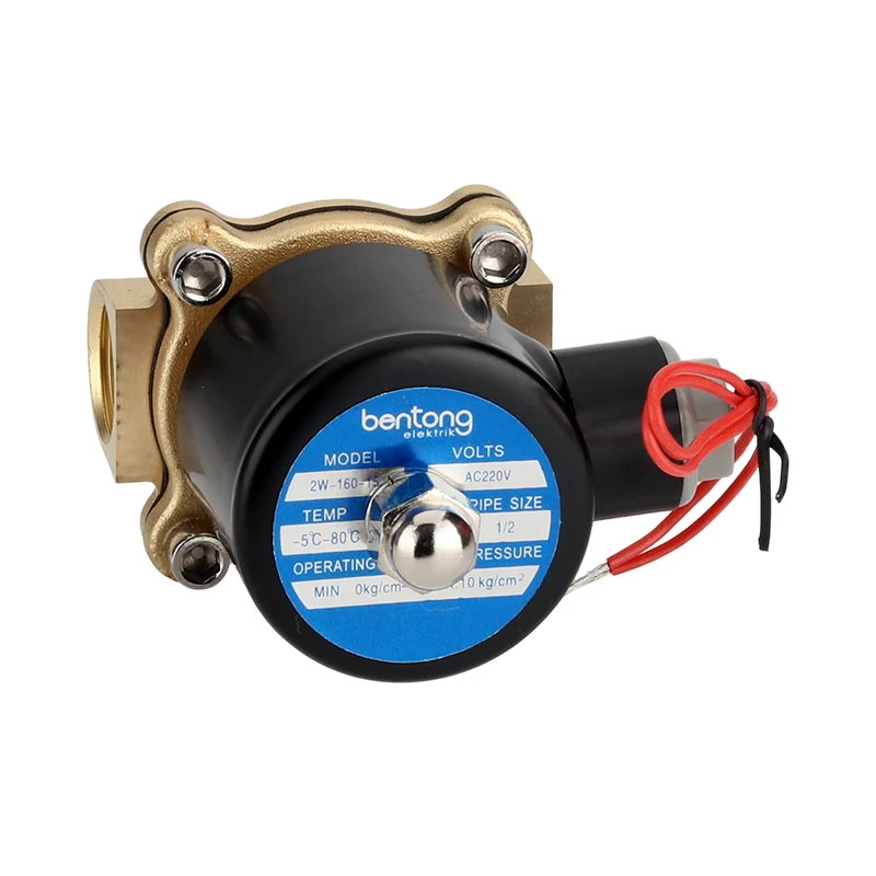 2W-160-15 1/2″ Brass Solenoid Valve AC220V for Automatic Fluid Control