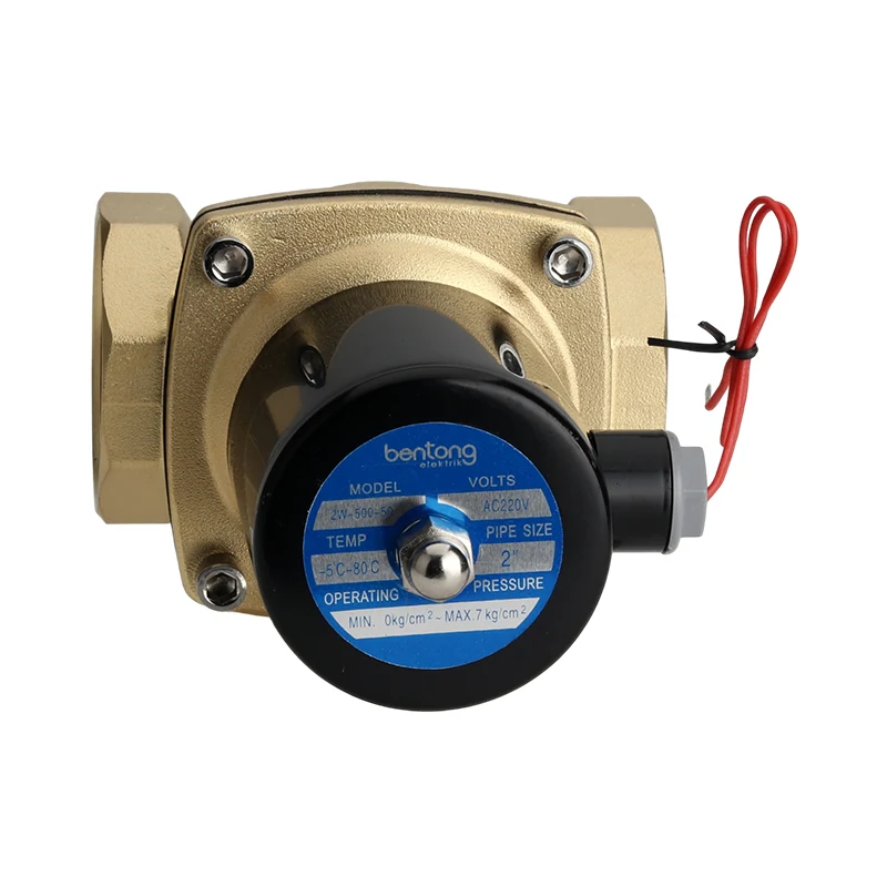 2W-500-50 2″ Brass Solenoid Valve AC220V for Automatic Fluid Control