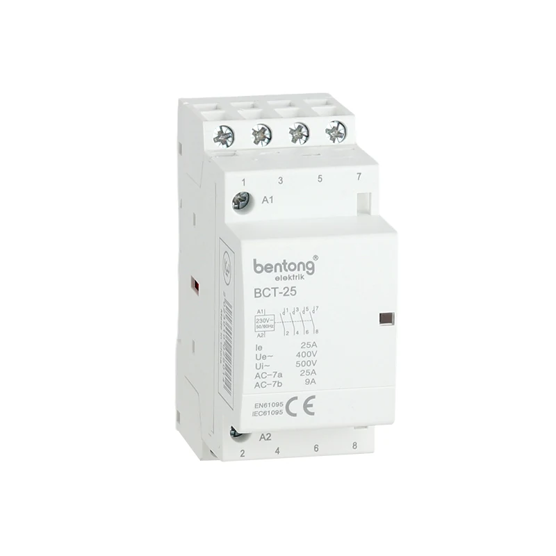 BCT-25 4-Pole AC Contactor for Electrical Load Control