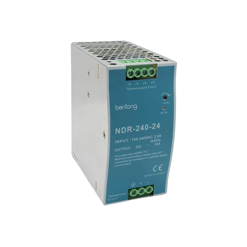Bentong NDR-240-24 240W 24V 10A Switching Power Supply AC 100-240V Input