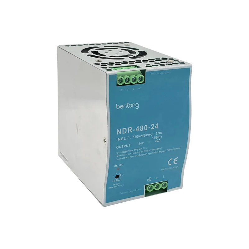Bentong NDR-480-24 24V 20A Switching Power Supply for Industrial Electrical Equipment