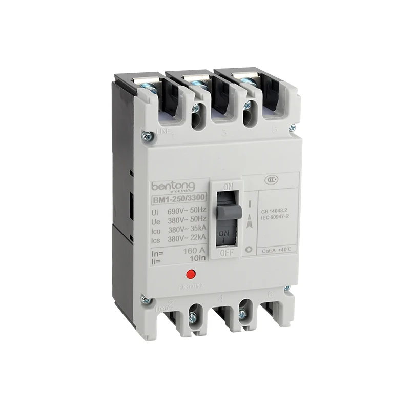 BM1-250/3300 160A 3-Pole Molded Case Circuit Breaker for Electrical Distribution