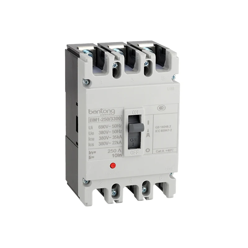 BM1-250/3300 250A 3-Pole Molded Case Circuit Breaker for Electrical Distribution