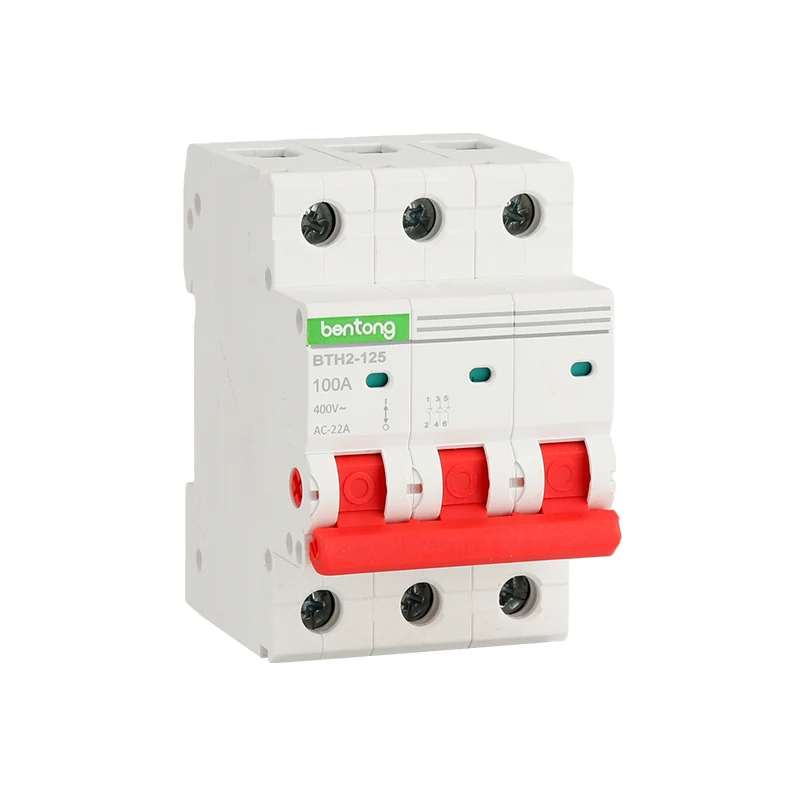 BTH1-125 3-Pole 100A AC Isolating Switch for Electrical Power Distribution