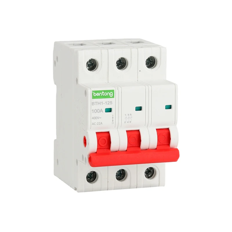 BTH1-125 3-Pole 100A AC Isolating Switch for Electrical Power Distribution