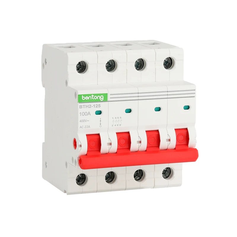 BTH1-125 4-Pole 100A AC Isolating Switch for Electrical Power Distribution