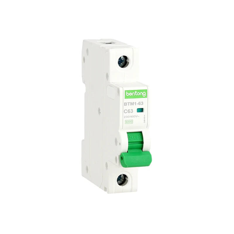 BTM1-63 1P C63 Miniature Circuit Breaker 230/400V AC 6kA