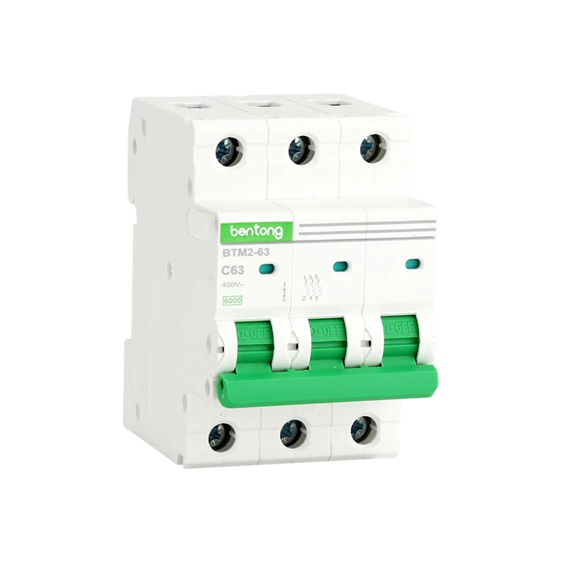 BTM1-63 3P C63 Miniature Circuit Breaker 400V AC 6kA