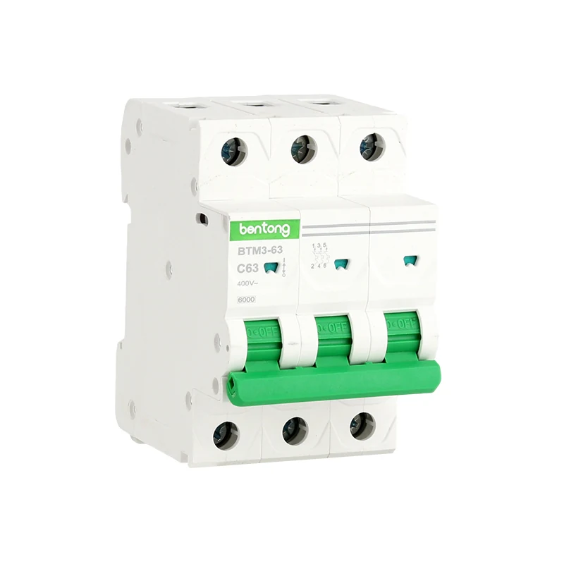 BTM1-63 3P C63 Miniature Circuit Breaker 400V AC 6kA