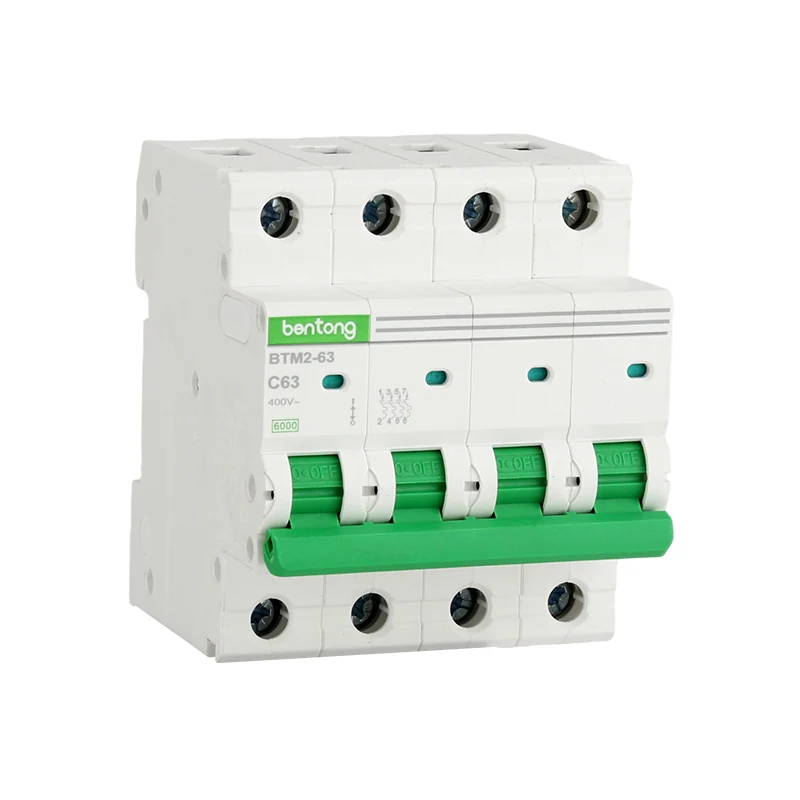 BTM1-63 4P C63 Miniature Circuit Breaker 400V AC 6kA