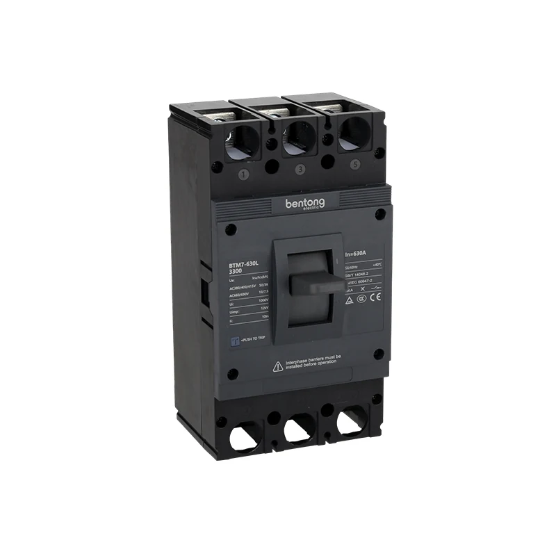 BTM7-630L 3-Pole 630A Molded Case Circuit Breaker for High-Current Protection