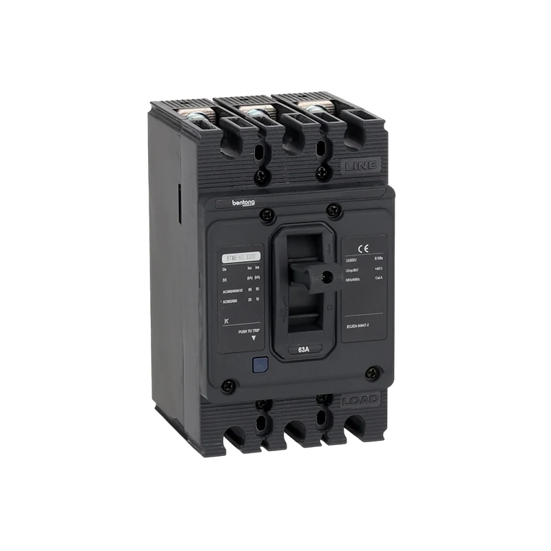BTM8-63 3-Pole MCCB 63A Molded Case Circuit Breaker for AC Circuit Protection
