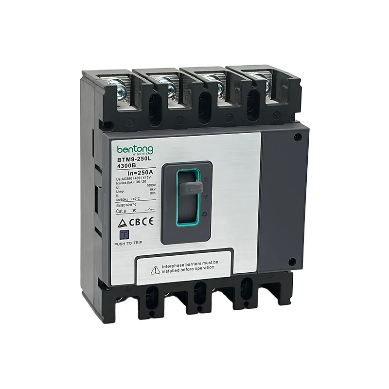 BTM9-250L 4-Pole 250A Molded Case Circuit Breaker for Electrical Distribution