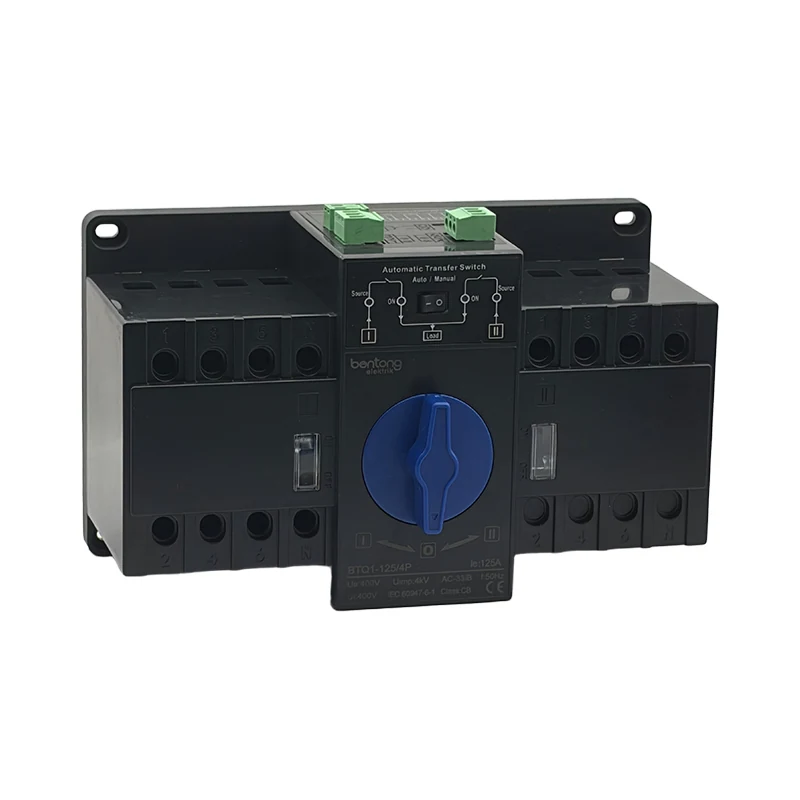 BTQ1-125/4P 4-Pole Automatic Transfer Switch 125A for Dual Power Supply