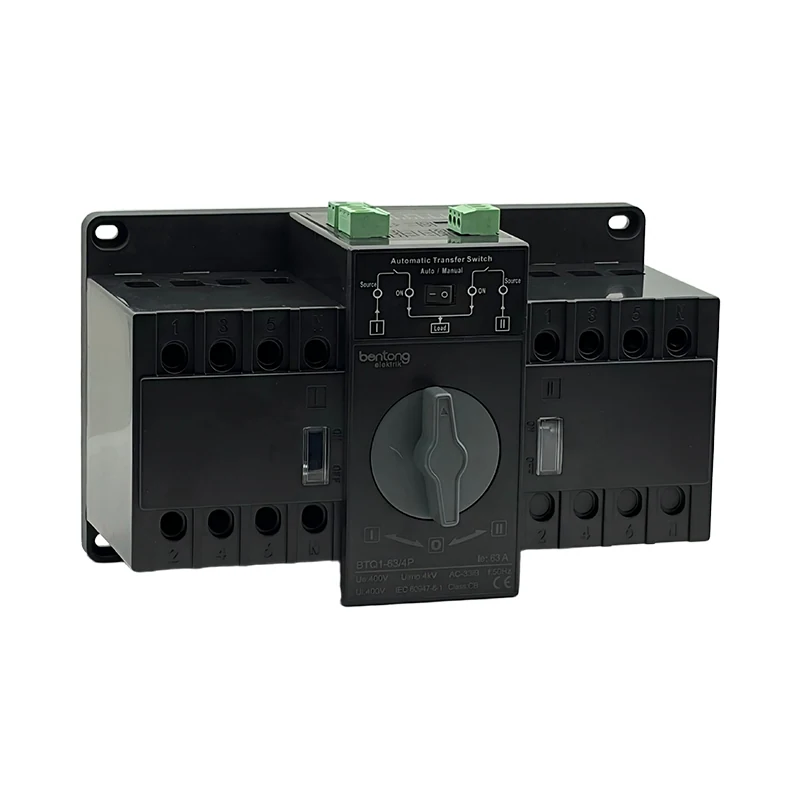 BTQ1-63/4P 63A 4-Pole Automatic Transfer Switch for Dual Power Supply Systems