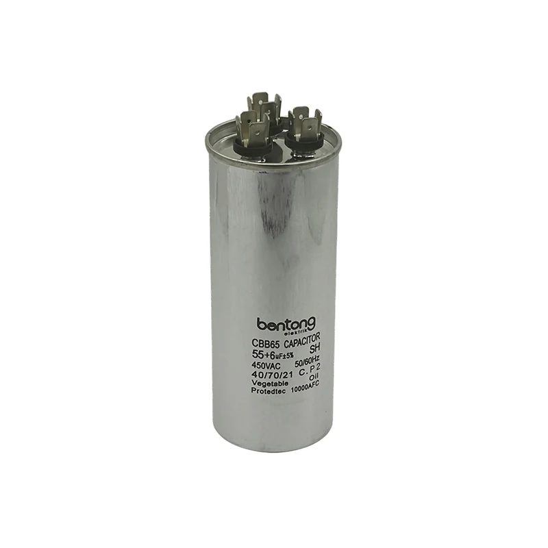 CBB65 Dual Run Capacitor for Air Conditioner Compressor and Fan Motor Applications