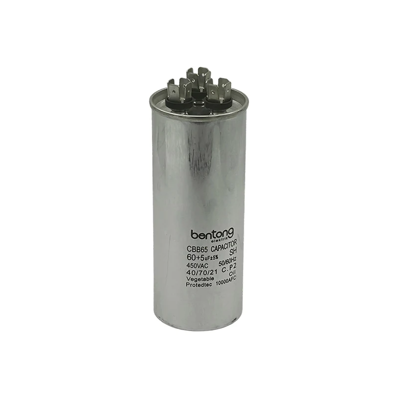 CBB65 Dual Run Capacitor for Air Conditioner Compressor and Fan Motor Applications