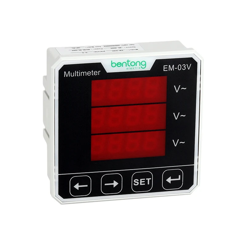 EM-03V Three-Phase Digital Panel Voltmeter for AC Voltage Measurement