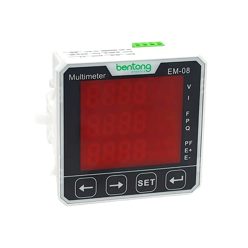 EM-08 Three-Phase Digital Multifunction Power Meter for Voltage, Current, Power and Energy Monitoring