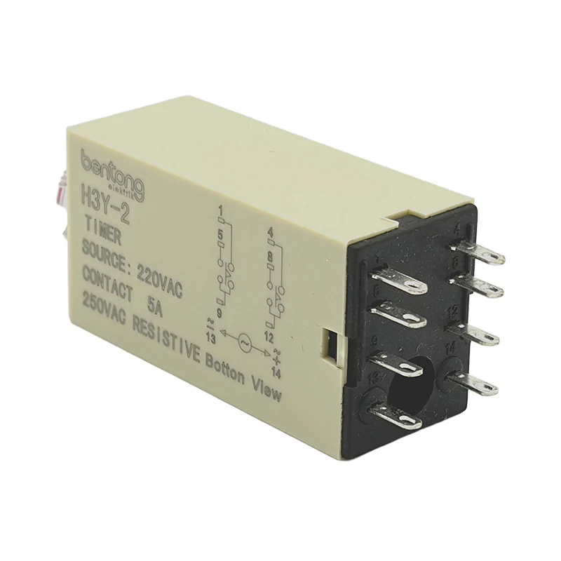 H3Y Series AC Time Relay Timer with H3Y-2 and H3Y-4 Configurations