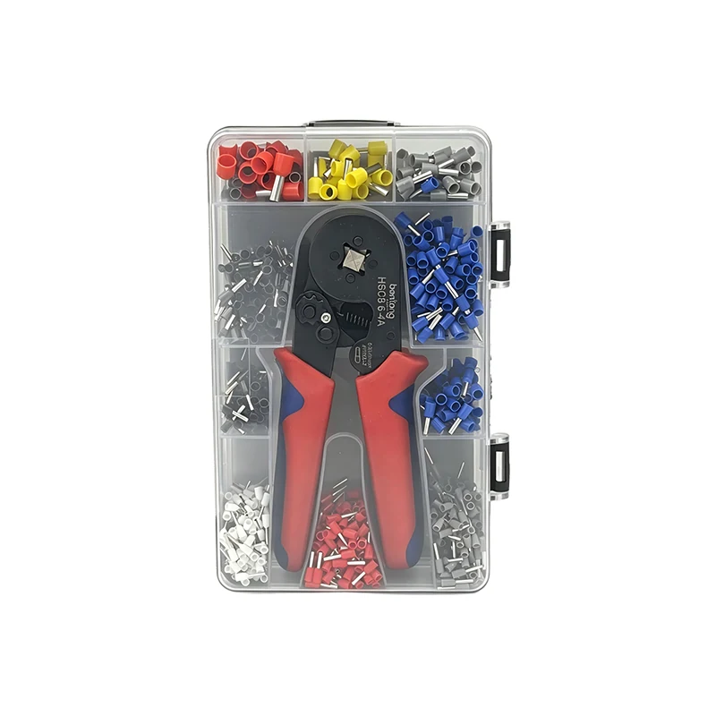 HSC8 6-4A Mini-Type Self-Adjustable Ratchet Ferrule Crimping Tool for Wire Terminals