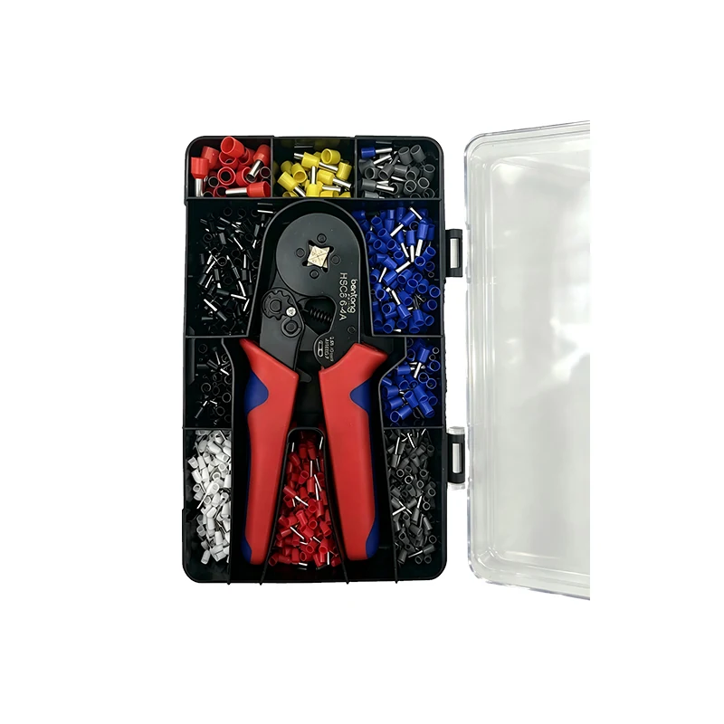 HSC8 6-4A Mini-Type Self-Adjustable Ratchet Ferrule Crimping Tool for Wire Terminals