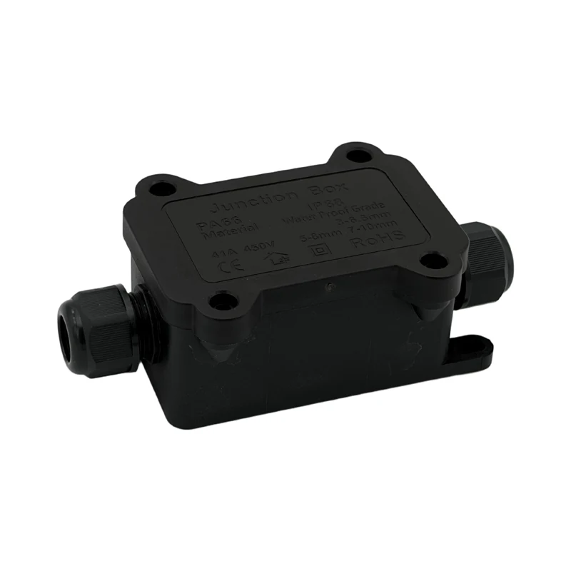 IP68 Waterproof Junction Box with Cable Glands for Outdoor Electrical Connections