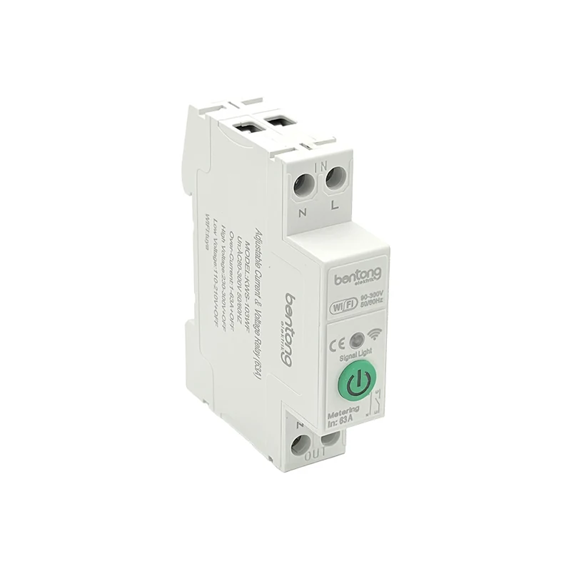 KWS-103WF WiFi Adjustable Voltage and Current Protection Relay 63A for Electrical Protection