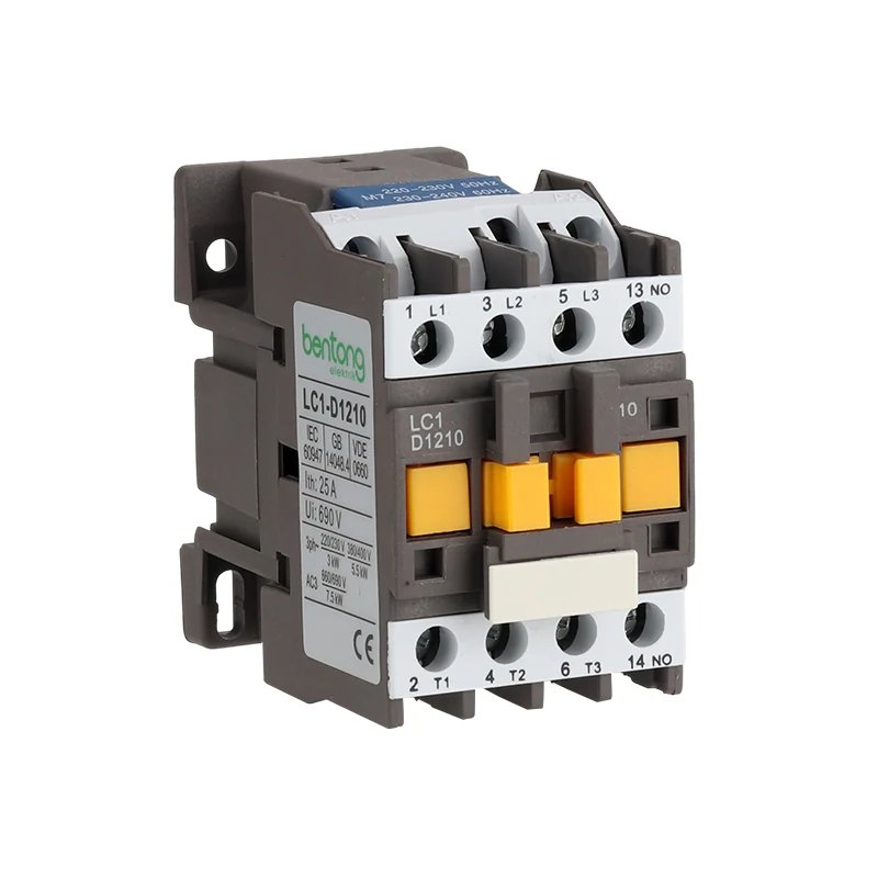 LC1-D1210 3-Pole AC Contactor for Three-Phase Motor Control